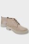 Nubuck Rubber High Sole Women's Boots Cream - 4