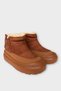 Nubuck Thick Sole Women's Boots with Fur Inside Taba - 3