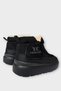 Nubuck Thick Sole Women's Boots with Fur Inside Black - 5