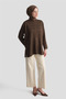 Striped Basic Knitwear Cardigan Bitter Brown - 3