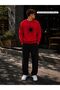 Men's Abstract Sun Printed Crew Neck Regular Fit Men's Tracksuit Set /Straight Leg Bottom