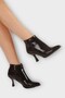 Goblet Heel Zippered Women's Boots (8cm) Black - Black - 2