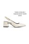 Ten Skin Finished Toe-Toe Shoes with Open Back and Large Buckle, 5cm Covered Heel, New Season - 2