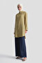 Modal Blend Buttoned Basic Tunic Milk Coffee - 3