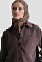 Buttoned Lyocell Tunic Bitter Brown - 4