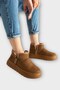 Suede Fur Lined Thick Sole Women's Boots Taba - 3
