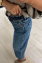 Premium Series Blue Washable Culotte Jean Trousers - 5
