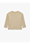 Cotton Printed Oversize Crew Neck Long Sleeve T-Shirt - 4