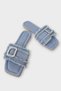 Women's Tassel Detail Buckle Denim Slippers Blue - 2