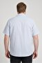 Men Regular Fit Plain Short Sleeve Casual Shirt, Blue - 4