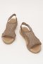 Open Front Knitted Patterned Elastic Women's Sandals Vi̇zon - 5