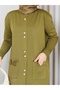 Cold Yarn Bow Pocket Detailed Jacket - 3