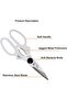 Stainless Steel Multipurpose Kitchen Scissors with Ergonomic Abs Handle - White - 3