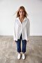 Women's white jacquard oversize woven shirt alc-x15629 - 3