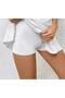 Women's White Sea and Beach Quick Dry Tennis Sports Culotte Shorts Skirt High Waist Pleated Diving Fabric - 2