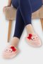 Warm Winter Women's House Slippers with Hellokitty Figure Pudra-Red - 3