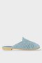 Lace Embroidered Women's Slippers Blue