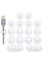 16-Pack White Cable Clips Holders, Self-Adhesive Desk Cable Management Cord Organizer, 12cm