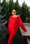 Women's Boat Neck Loose Blouse and Spanish Flare Pants Two-Piece Set - 2
