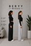 2-Piece Black and Gray Women's Flexible Waist Sweatpants - Loose Leg Casual Sports Sweatpants - 3