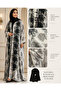 Luxury Floral Embroidered Open Abaya with Matching Hijab Shawl - 3