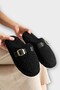 Fluffy, Doesn'T Make Noise, Eva Sole Buckle Women's House Slippers Black - 5