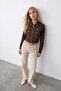 Women's coffee button detailed blazer jacket alc-x15660 - 3
