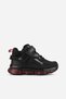 Boy's Black Sports Shoes Boots with Velcro Fastening and Red Detailed Air Sole Sneaker - 2