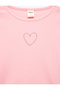 Heart Printed Crew Neck Long Sleeve Camisole Cotton T-Shirt - 5