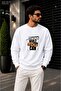 Men's Think While You Can Slogan Written Graphic Printed Cycling Round Neck Casual Sweatshirt