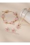 Girls Pink Butterfly Charm Necklace, Bracelet and Earrings Set - 6