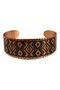 Copper black ivy thick copper bracelet, wide form - 3