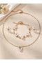 Girls White Butterfly Charm Necklace, Bracelet and Earrings Set - 6