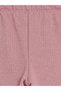 Lcw Baby Pink Printed Baby Girl Sweatshirt and Leggings Set - 8
