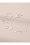 Girls White Pearl Heart Charm Necklace, Bracelet, Ring and Earrings Set - 3