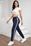 Women's High Waist Side Stripe Detailed Viscose Two-Thread Sweatpants - 4