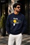 Men's Push Your Limits Basketball Printed Cycling Round Neck Casual Sweatshirt