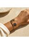 Cream black check thick copper bracelet, wide form - 4