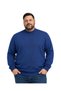 Men's Large Size Indigo Half Fisherman Knitwear Sweater 3Xl-4Xl-5Xl-6Xl