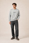 Respect Crew Neck Regular Fit Winter Sweatshirt Gray