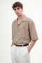 Striped Detailed Linen Blend Shirt