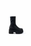 Tuffy Black Leather Zippered Women's Boots