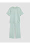 Lcw Kids Green Striped Girls' Soft Touch Set - 3