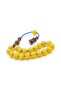 Zeyzun Signed Ottoman Model Yellow Crimped Amber Efe Mascot Prayer Beads - 2