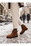 Tan Suede Leather Women's Daily Boots