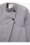 Regular Fit Long Sleeve Button Detailed Stand Collar Double Breasted Blazer Jacket with Pockets - 3