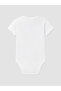 White Crew Neck Baby Girl Snapback Bodysuit 3-Piece Set - 5