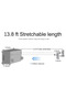 Retractable Clothesline Heavy Duty Clothes Drying Laundry Line Indoor Outdoor Wall Mounted Clothes Dryer Rope Clothing Retracting Adjustable Stainless Steel Line (Black 13.8 ft) - 2