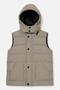 Boy's Hooded Inflatable Vest with Zipper and Pockets