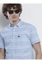 Men Slim Fit Striped Spread Collar Casual Shirt - 6